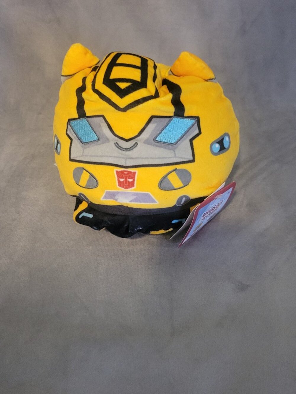 TeeTurtle Transformers Bumblebee Reversible Plush Animal Yellow 7 in.